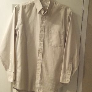 Van Heusen Solid Long Sleeves Plain Buttons Dress Office Shirt Vintage Size 16